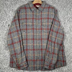 Carbon 2 Cobalt Button Up Shirt Men's Large Flannel Long Sleeve Plaid STY 133582